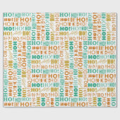 Santa's HO! HO! HO! Christmas Holiday Greetings ラッピングペーパー (フラット)