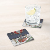 Santa's Hot Air Balloon スクエアペーパーコースター (インサイチュ)