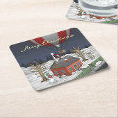 Santa's Hot Air Balloon スクエアペーパーコースター (アングル)