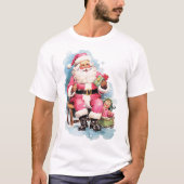  Santa's jolly face, white beard, and iconic red h Tシャツ (正面)