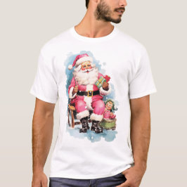  Santa's jolly face, white beard, and iconic red h Tシャツ