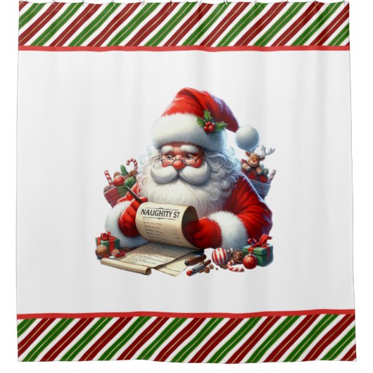 Santa's List  シャワーカーテン (正面)