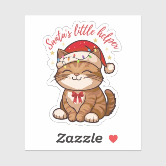 Santa's Little Helper Cat Sticker シール (シート)