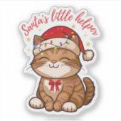 Santa's Little Helper Cat Sticker シール (正面)