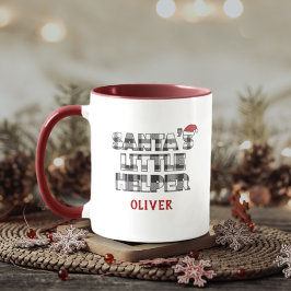 Santa's Little Helper Christmas Personalized Mug マグカップ