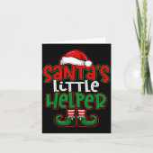 Santa's Little Helper Espresso Martini Christmas T カード (正面)