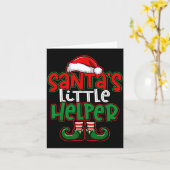 Santa's Little Helper Espresso Martini Christmas T カード (黄色い花)