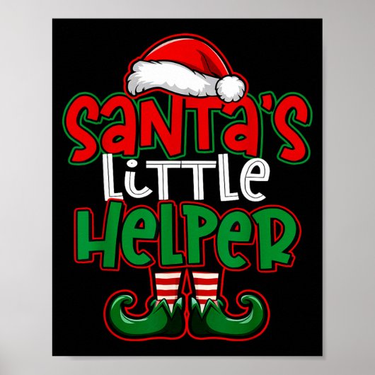 Santa's Little Helper Espresso Martini Christmas T ポスター (正面)