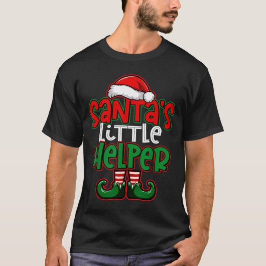 Santa's Little Helper Espresso Martini Christmas T Tシャツ (正面)