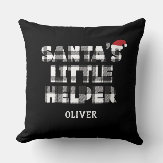 Santa's little helper Personalized  クッション (正面)