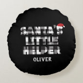 Santa's little helper Personalized ラウンドクッション (正面)