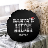 Santa's little helper Personalized ラウンドクッション