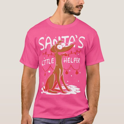 Santas Little Helper retro Tシャツ (正面)