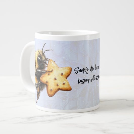 Santa's Little Helpers Are Buzzing With Excitement ジャンボコーヒーマグカップ (正面左)