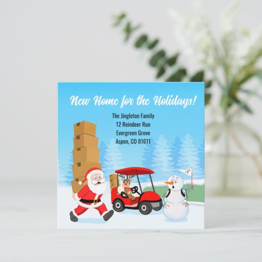 Santa's Moving Boxes with Reindeer on Golf Course 案内状 (スタンド正面)