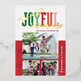 Santa's Newクリスマスムービングアナウンスメントストップ 箔シーズンカード