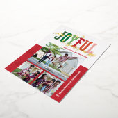 Santa's Newクリスマスムービングアナウンスメントストップ 箔シーズンカード (回転した状態)