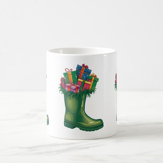 Santa's New Boots コーヒーマグカップ (中央)