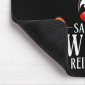 Santa's New York Reindeer Funny Xmas Matching Pjs マウスパッド (コーナー)