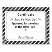 Santa's Nice List Certificate Wood Art Stamp ラバースタンプ (インプリント)