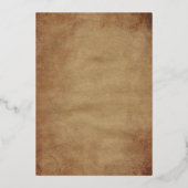 Santa's Nice List Foil証明書 箔招待状 (裏面)