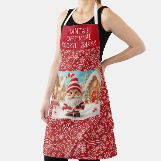 Santa's Official Cookie baker エプロン (インサイチュ)