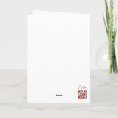 Santa's Reindeer Name List Holiday Christmas Card カード (裏面)