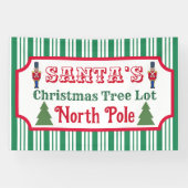 Santa's Retro Christmas Tree Lot Sign Banner 横断幕 (横)