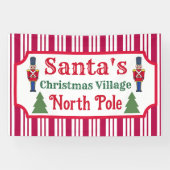 Santa's Retro Christmas Village Sign Banner 横断幕 (横)