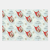 Santa's Retro Rotor Sleigh ラッピングペーパーシート (正面3)