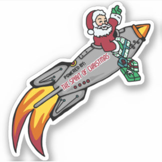 Santa's Rocket Ship シール