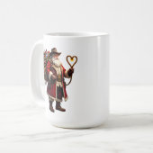 Santa's Roped Heart Delivery コーヒーマグカップ (正面左)