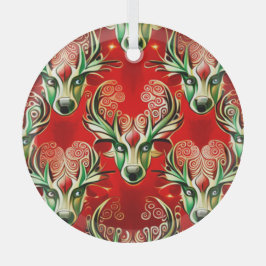 Santa's Secretive Reindeer ガラスオーナメント