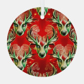 Santa's Secretive Reindeer ガラスオーナメント (裏面)