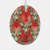 Santa's Secretive Reindeer ガラスオーナメント (正面右)