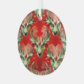 Santa's Secretive Reindeer ガラスオーナメント (正面左)