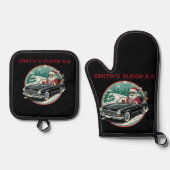 Santa's Sleigh 2.0 Pot Holders 鍋つかみ&鍋敷きセット (正面)