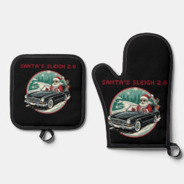 Santa's Sleigh 2.0 Pot Holders 鍋つかみ&鍋敷きセット