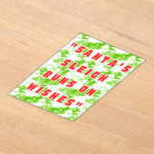 Santa's Sleigh Runs On Wishes アクリル招待状 (レイダウン)