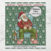 Santa's Special Issue Personalize Name Set of 3 ワインラベル (シングルラベル)