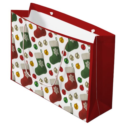 Santas Stocking ラージペーパーバッグ (正面アングル)