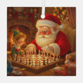  Santa's Strategy Session ガラスオーナメント (裏面)