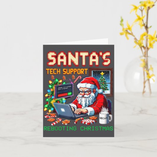 Santa's Tech Rebooting Pixel Support カード (黄色い花)