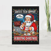 Santas Tech Support_ Rebooting Christmas Funny _4  カード (正面)