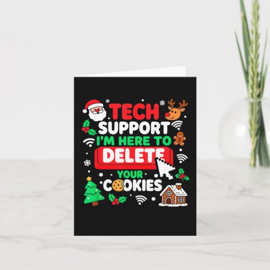 Santa's Tech Suprt Rebooting Christmas Computer Me カード (正面)