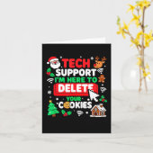 Santa's Tech Suprt Rebooting Christmas Computer Me カード (黄色い花)