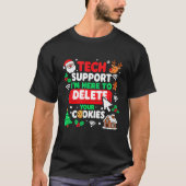 Santa's Tech Suprt Rebooting Christmas Computer Me Tシャツ (正面)