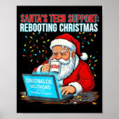 Santa's Tech Suprt_ Rebooting Christmas Funny ポスター (正面)