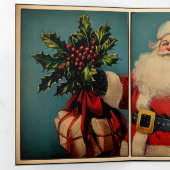 Santa's Vintage Greetings 三つ折りクリスマスカード (内部最初)