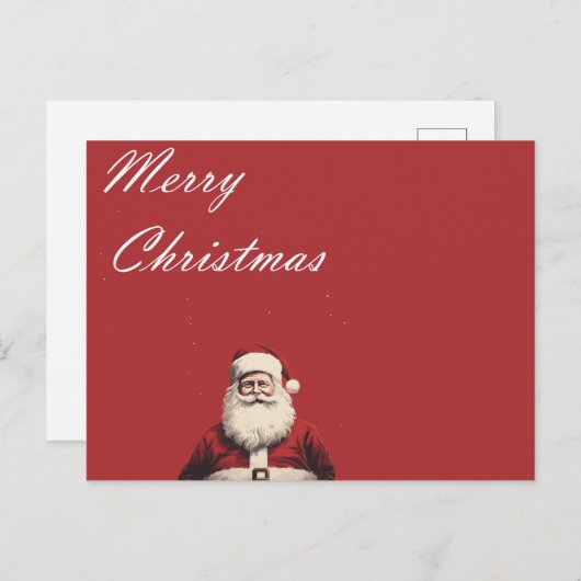 Santa's Vintage Greetings Postcard ポストカード (正面/裏面)